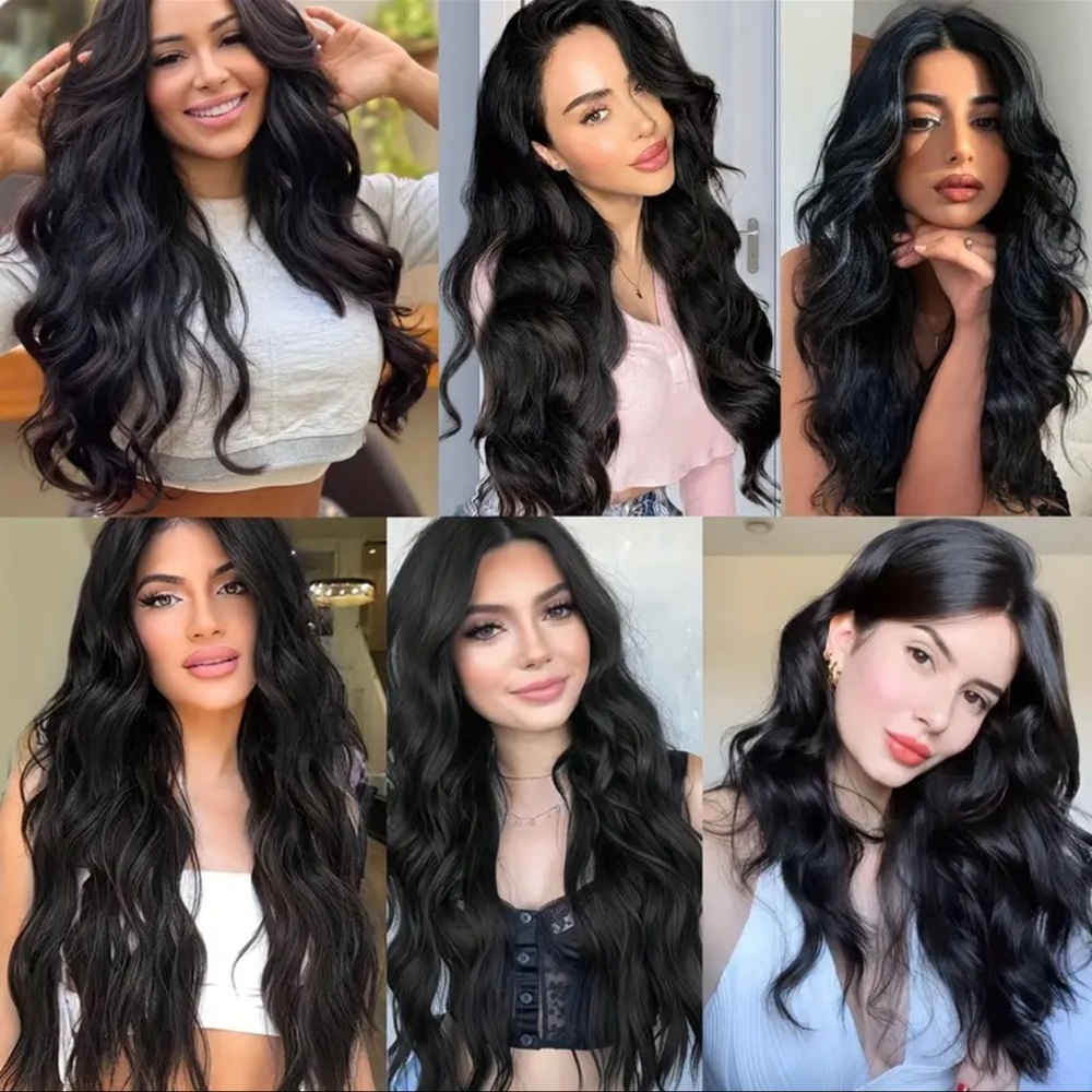 SOLD - Luxurious Black Wavy Hair Topper